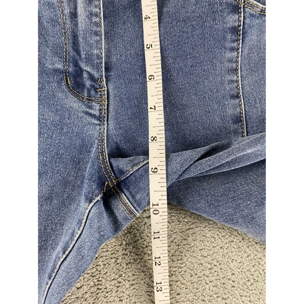 Gogo Jeans Womens Flare Denim Medium Wash Seam Front Bell Bottom Size 5/27 28506